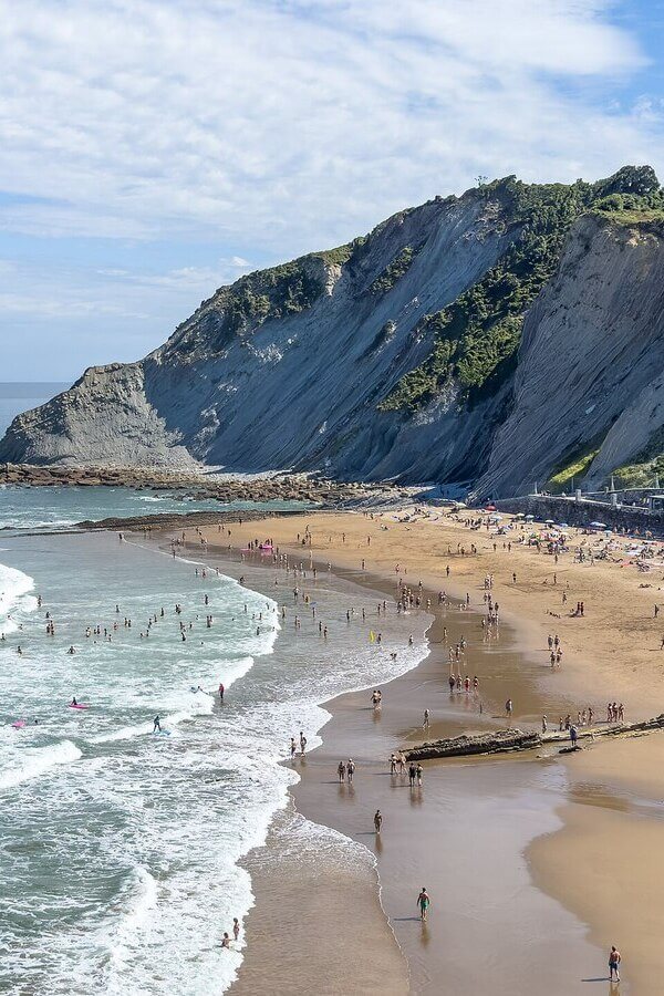 Playa de Itzurun en Zumaia en Guipúzcoa